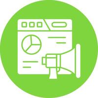 Marketing Glyph Circle Multicolor Icon vector