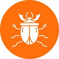 Beetle Glyph Circle Multicolor Icon vector
