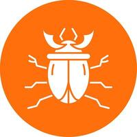 Beetle Glyph Circle Multicolor Icon vector