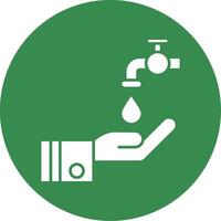 wudu glifo circulo multicolor icono vector