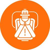 Canteen Glyph Circle Multicolor Icon vector
