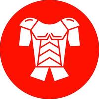 Armor Glyph Circle Multicolor Icon vector