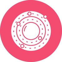 Solar system Glyph Circle Multicolor Icon vector