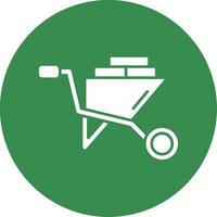 Cart Glyph Circle Multicolor Icon vector