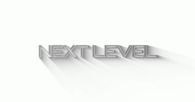 Next level text animation on white background video