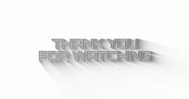 Thank you for watching Text Animated Video. Text animation for social media. 4k resolution video