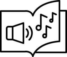 icono de vector de libro de audio