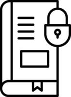 Secure Book Vector Icon