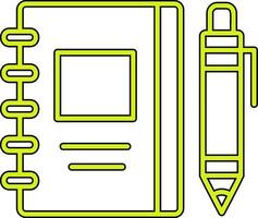 icono de vector de cuaderno de bocetos