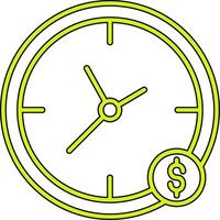 el tiempo es dinero vector icono