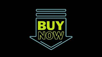 An animated video moving on a black screen with the theme of product sales can be used as a template