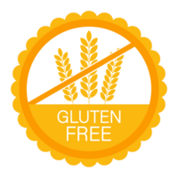 Gluten free. Healthy food labels with lettering. Vegan food stickers png