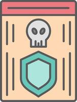 Shield Line Filled Light Icon vector