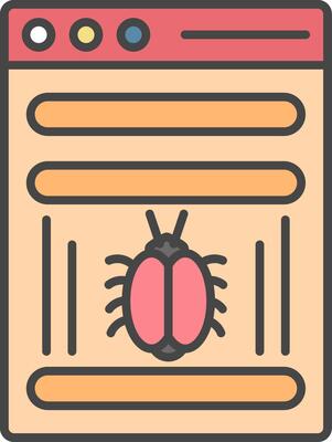 Virus Line Filled Light Icon