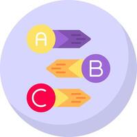 Diagram Glyph Flat Bubble Icon vector