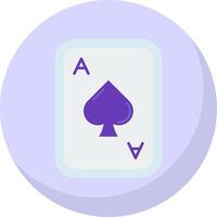 Spades Glyph Flat Bubble Icon vector