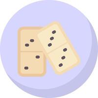 Domino Glyph Flat Bubble Icon vector