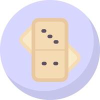 Domino Glyph Flat Bubble Icon vector