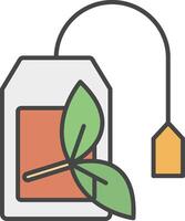 Teabag Line Filled Light Icon vector