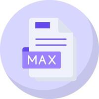 Max Glyph Flat Bubble Icon vector