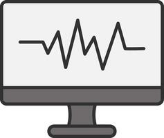 Frequency Line Filled Light Icon vector