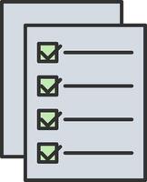 Document Line Filled Light Icon vector