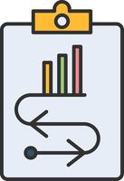 Marketing Strategy Line Filled Light Icon vector