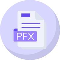 Pfx Glyph Flat Bubble Icon vector