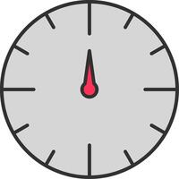 Clock Line Filled Light Icon vector