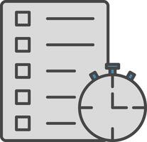 Track Of Time Line Filled Light Icon vector
