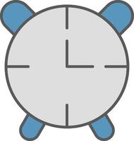 alarma reloj línea lleno ligero icono vector