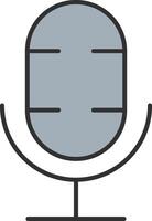 Podcast Line Filled Light Icon vector