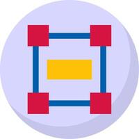 Rectangle frame Glyph Flat Bubble Icon vector