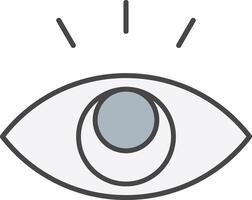 Eye Line Filled Light Icon vector