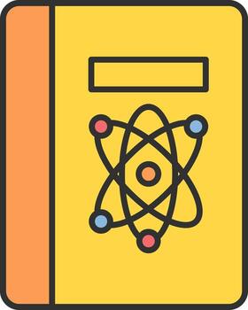 Science Book Line Filled Light Icon vector