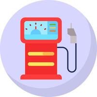 Gas station Glyph Flat Bubble Icon vector