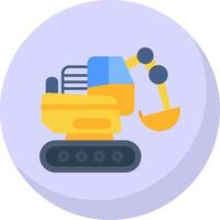 Construction Glyph Flat Bubble Icon vector