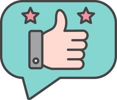 Reviews Line Filled Light Icon vector