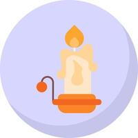 Candles Glyph Flat Bubble Icon vector