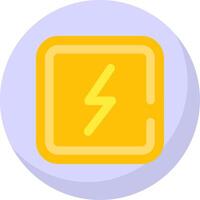 Electricity Glyph Flat Bubble Icon vector