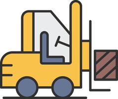 Forklift Line Filled Light Icon vector