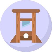 Guilotine Glyph Flat Bubble Icon vector