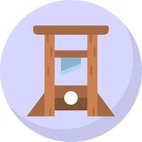 Guilotine Glyph Flat Bubble Icon vector