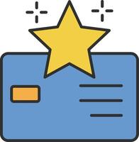 Loyalty Card Line Filled Light Icon vector