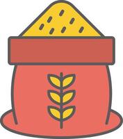 Grain Line Filled Light Icon vector