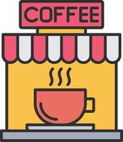 Coffee Line Filled Light Icon vector