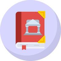 Banking Glyph Flat Bubble Icon vector