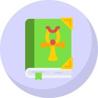 History Glyph Flat Bubble Icon vector