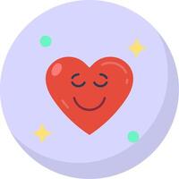 Relieved Glyph Flat Bubble Icon vector