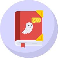 Spooky Glyph Flat Bubble Icon vector